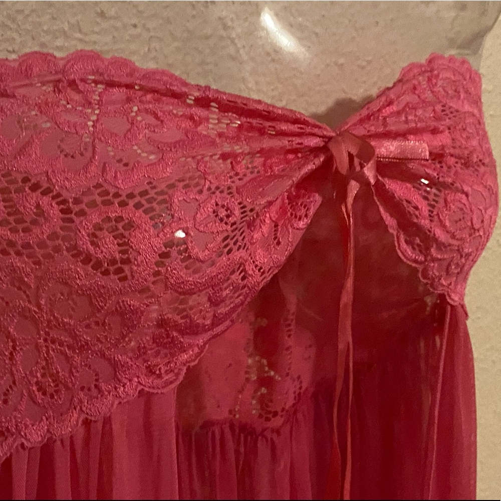 Pretty in pink! Vintage, pink, lacy & see through.